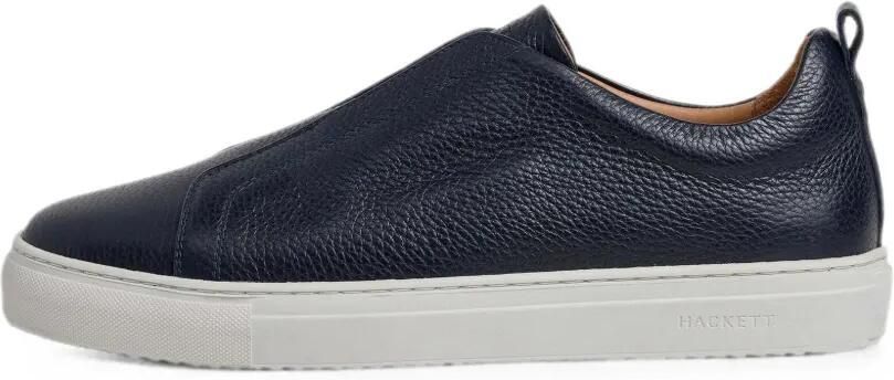 Hackett London Vision Pebble sneakers van bewerkt leer Blauw