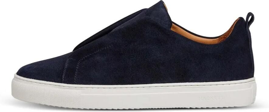 Hackett London Vision suède slip-on sneakers Blauw