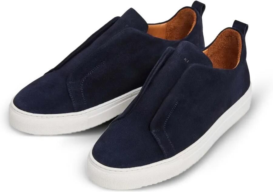 Hackett London Vision suède slip-on sneakers Blauw - Foto 3