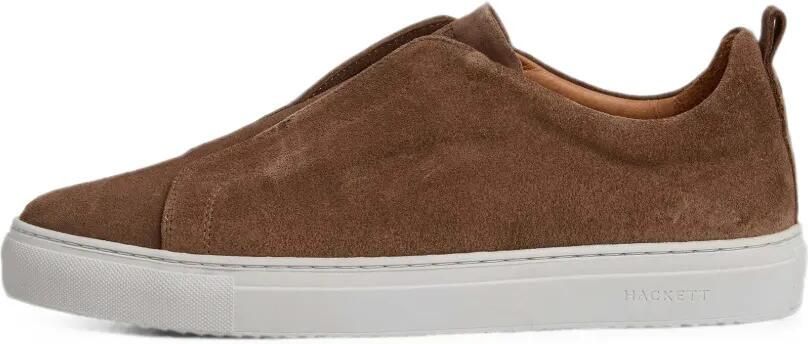Hackett London Vision suède slip-on sneakers Bruin