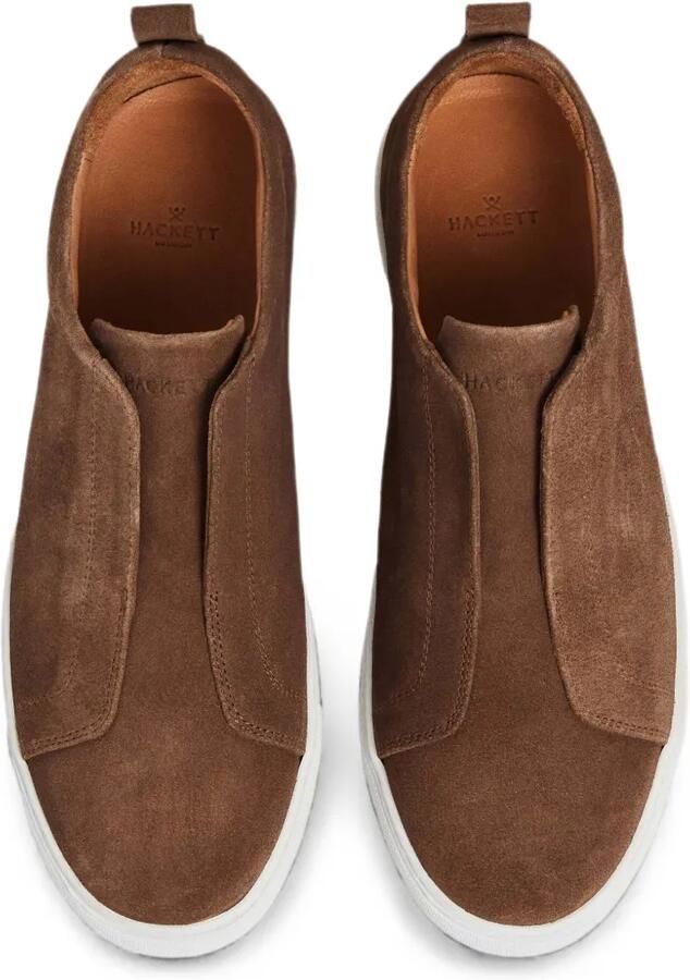 Hackett London Vision suède slip-on sneakers Bruin - Foto 2