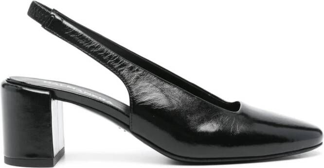 Halmanera Bali pumps met logoplakkaat Zwart