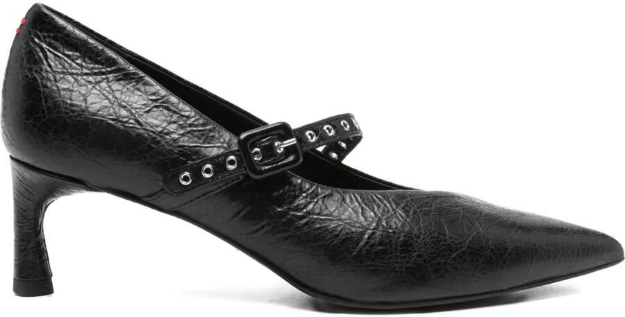 Halmanera 55 mm pumps met puntige neus en studs Zwart