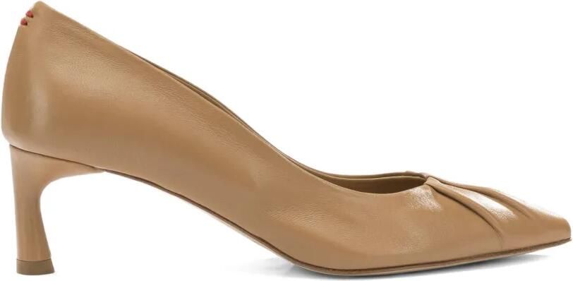 Halmanera Leren pumps Bruin