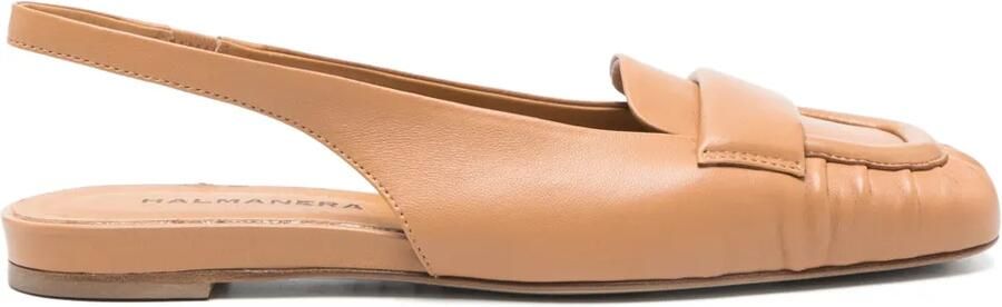 Halmanera Platte slingback pumps Bruin