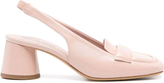 Halmanera Pema leren pumps 60 mm Roze