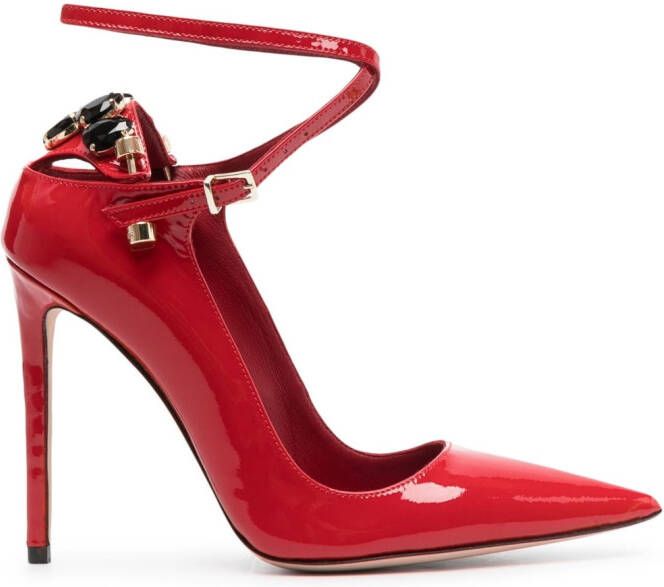 HARDOT Pumps verfraaid met kristal Rood