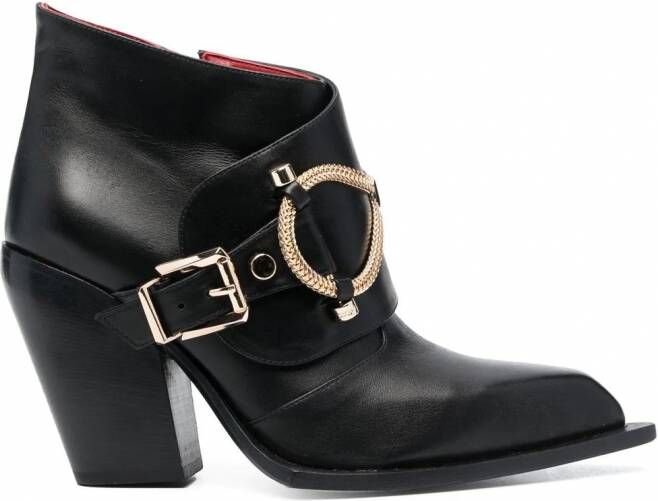 HARDOT Enkellaarzen met schakelketting Zwart