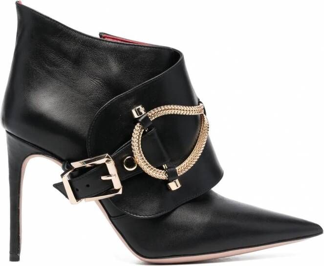 HARDOT Enkellaarzen met schakelketting Zwart