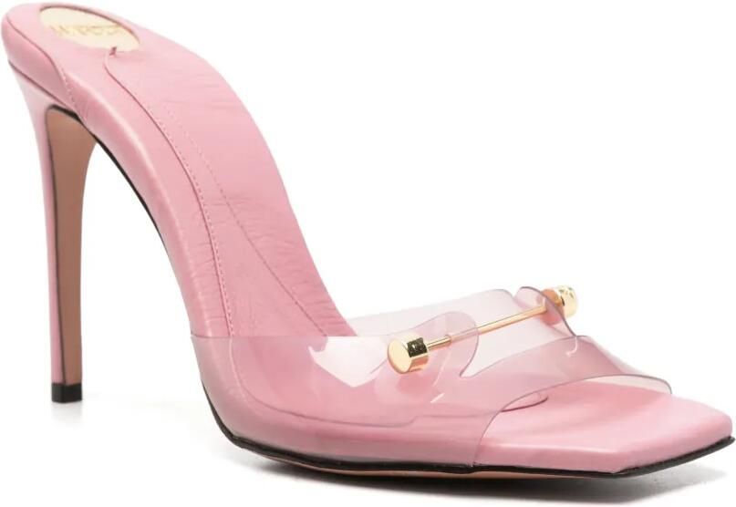 HARDOT 9 to 5 sandalen met doorzichtig bandje Roze - Foto 2