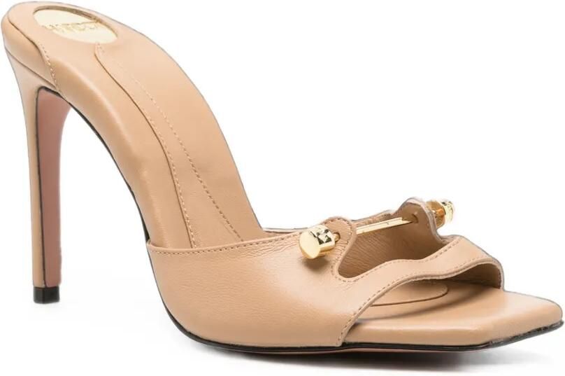 HARDOT 9 tot 5 sandalen met streepdetail Beige - Foto 3