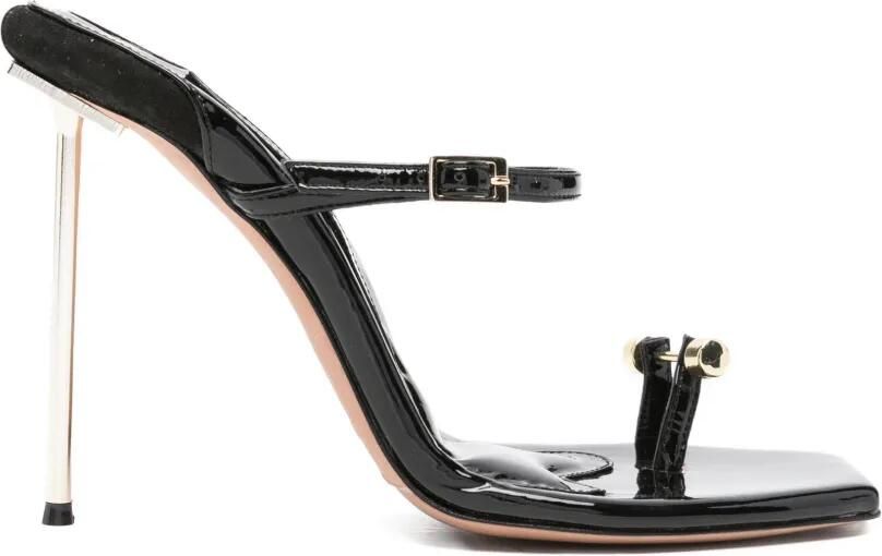 HARDOT Lakleren sandalen met teenbandje Zwart