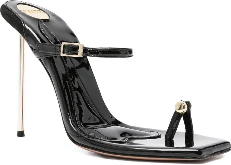 HARDOT Lakleren sandalen met teenbandje Zwart - Foto 3