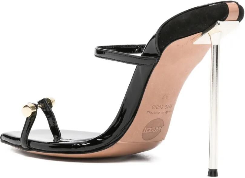 HARDOT Lakleren sandalen met teenbandje Zwart - Foto 2