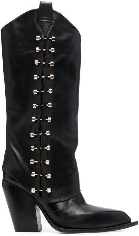 HARDOT Cowboylaarzen met puntige neus Zwart