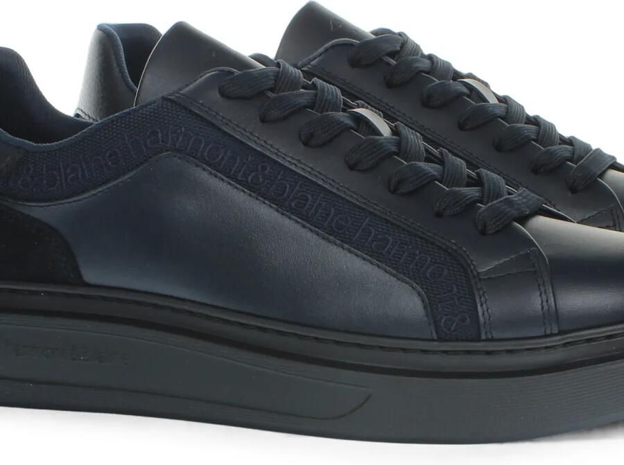 Harmont & Blaine logo-tape leather sneakers Blauw - Foto 2