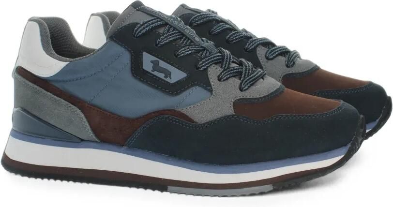 Harmont & Blaine panelled lace-up sneakers Blauw