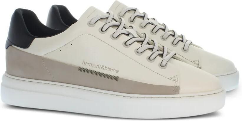 Harmont & Blaine Sneakers met leren vlakken Beige