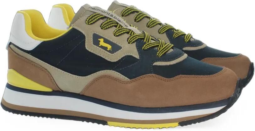 Harmont & Blaine Sneakers met logopatch Bruin