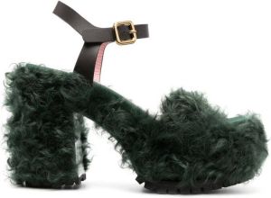 Haus of Honey Bear sandalen met plateauzool Groen