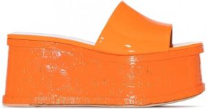 Haus of Honey Lacquer Doll sandalen met gerafeld-effect Oranje