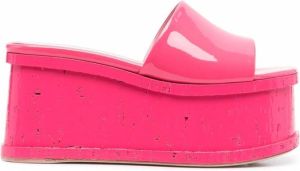 Haus of Honey Lust Bead leren sandalen Roze