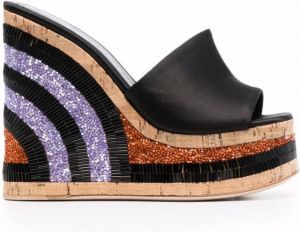 Haus of Honey Lust Bead muiltjes met sleehak Zwart