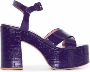 Haus of Honey Sandalen met plateauzool Paars