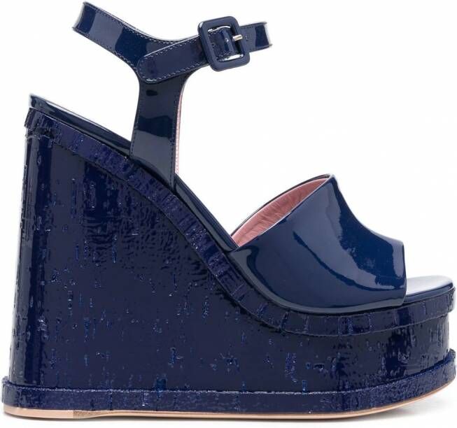 Haus of Honey Sandalen met sleehak Blauw