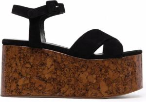Haus of Honey Sandalen met sleehak Zwart