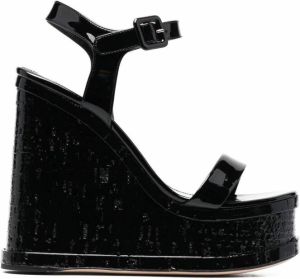 Haus of Honey Sandalen met sleehak Zwart