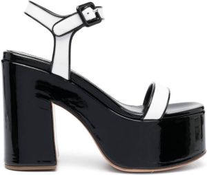 Haus of Honey two-tone leather sandals Zwart