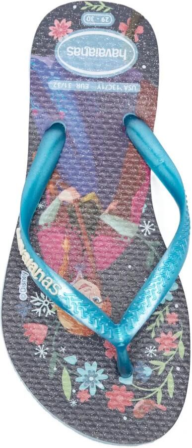 Havaianas Kids x Disney Slim Princess grafische prints teenslippers Blauw - Foto 2