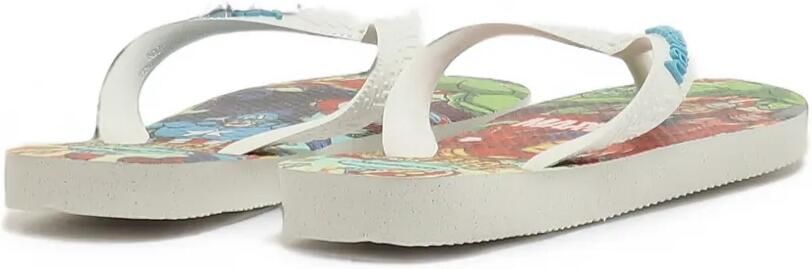 Havaianas Kids x Marvel logoprinten teenslippers Wit - Foto 3