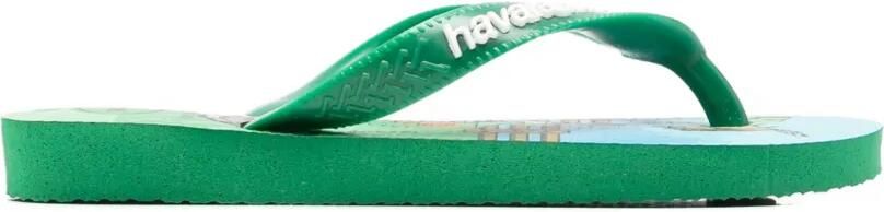 Havaianas Kids x Minecraft teenslippers met logodetail Groen