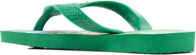 Havaianas Kids x Minecraft teenslippers met logodetail Groen - Foto 4