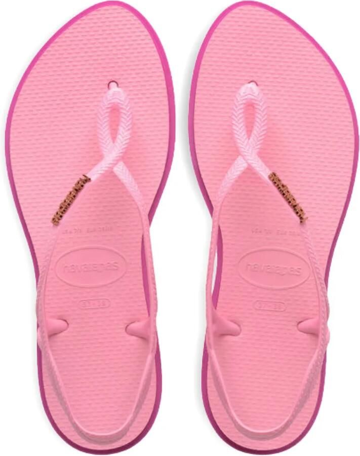 Havaianas Slippers met logo Roze - Foto 2