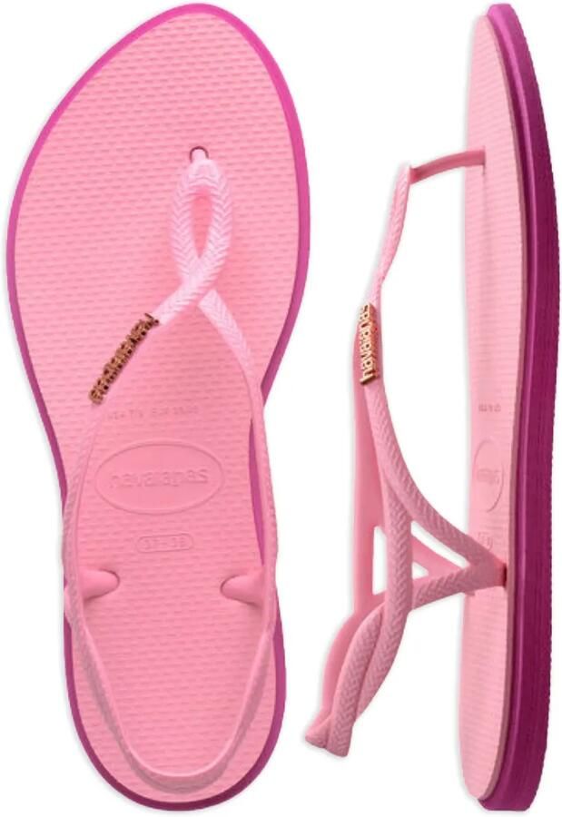 Havaianas Slippers met logo Roze - Foto 4