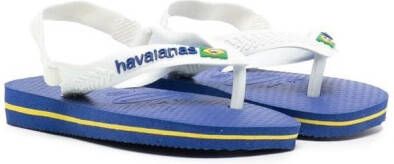Havaianas Kids Brazilië sandalen met logo Blauw