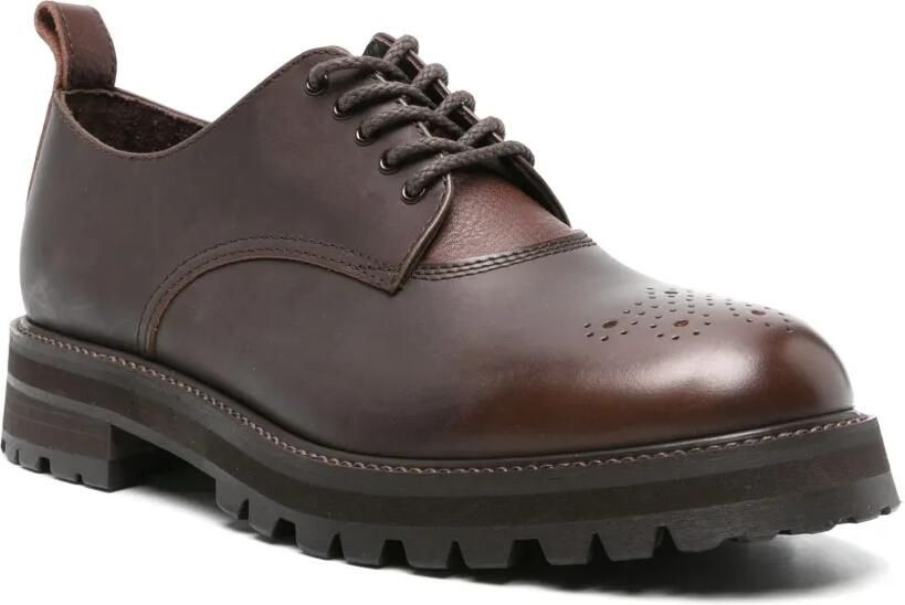 Hender Scheme Com do Blucher leren derby schoenen Bruin