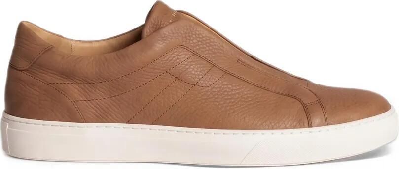 Henderson Baracco Devis pebbled leather sneakers Bruin