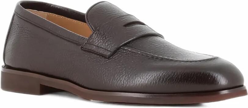 Henderson Baracco grainy-leather loafers Bruin - Foto 3