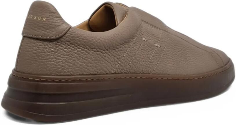 Henderson Baracco grainy leather sneakers Bruin - Foto 4