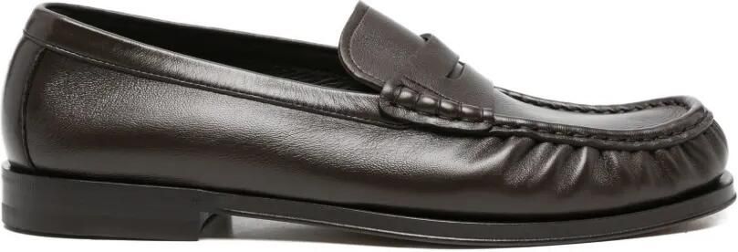 Henderson Baracco Hugo leren loafers Bruin
