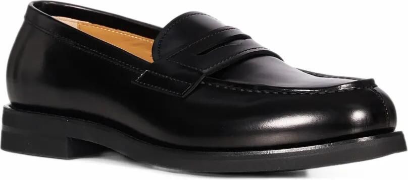 Henderson Baracco Iconic leather penny loafers Zwart