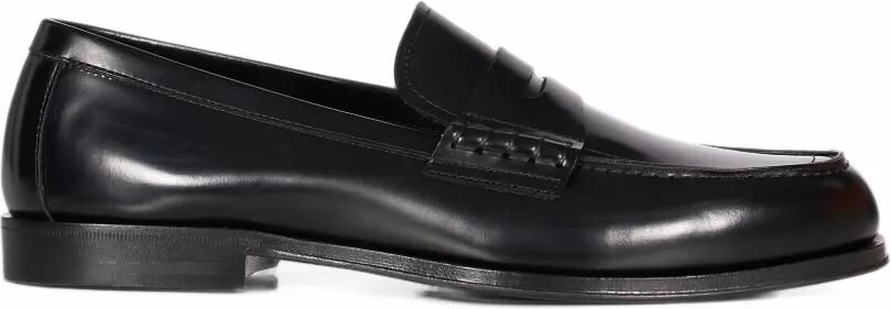 Henderson Baracco leather penny loafers Zwart