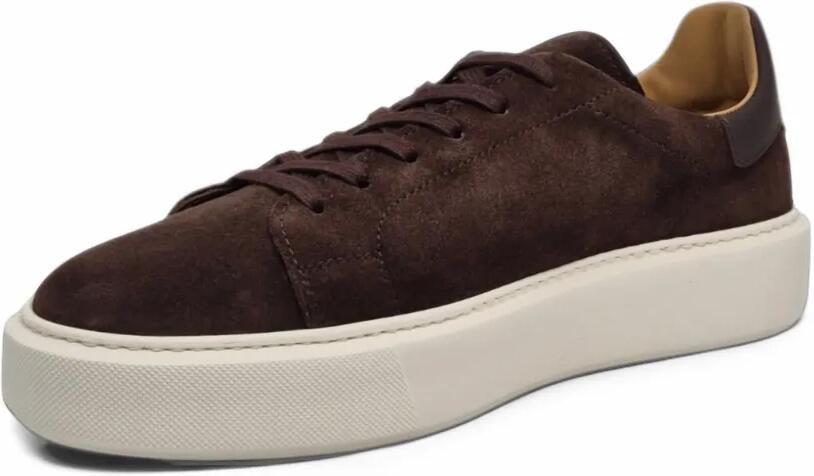 Henderson Baracco Leone suede sneakers Bruin - Foto 4