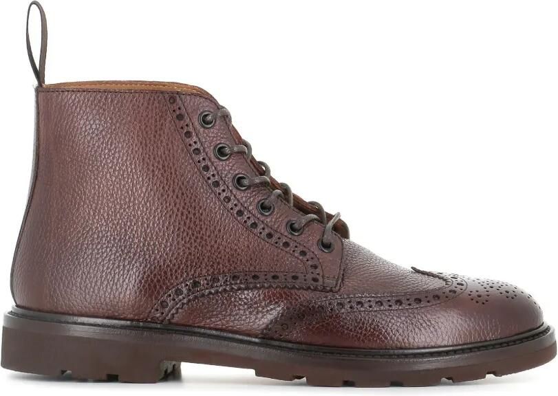 Henderson Baracco Leren brogue enkellaarzen Bruin