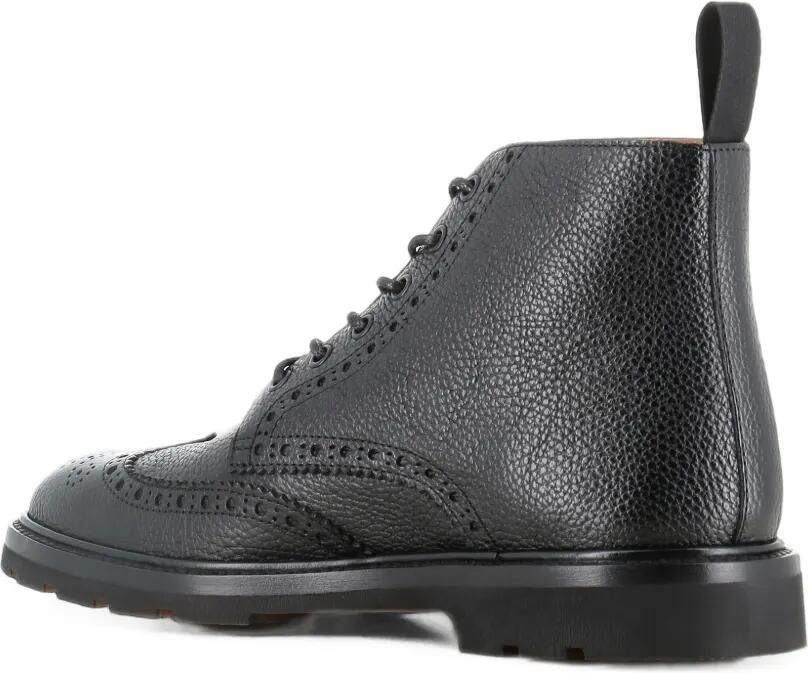 Henderson Baracco Leren laarzen met brogue detail van bewerkt leer Zwart - Foto 4