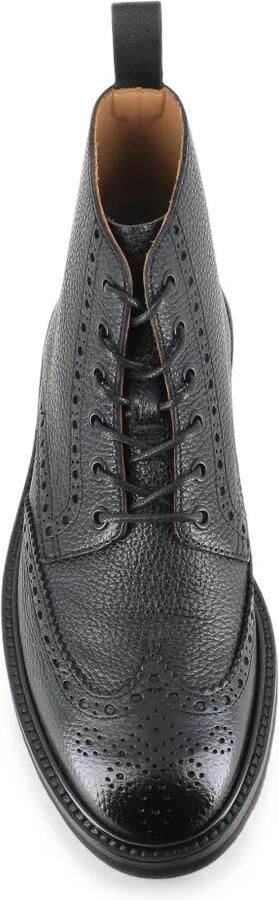 Henderson Baracco Leren laarzen met brogue detail van bewerkt leer Zwart - Foto 5